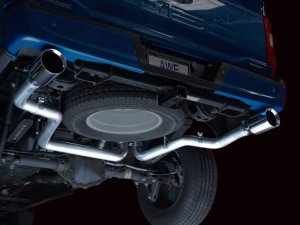 Ford F150 Performance Exhaust - Rear - AWE Tuning - Cat Back, Dual Split Rear Exit - Chrome Silver - `21-`27